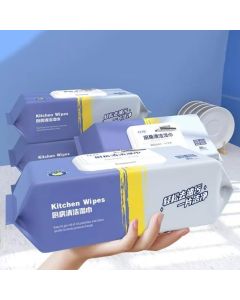 PAGHADI 80 Sheets Kitchen Cleaning WipesDecontamination Wet Wipes Kitchen Tisuue For pans bowls kitchen tabletop ceramic tiles sinks Pack Of 1