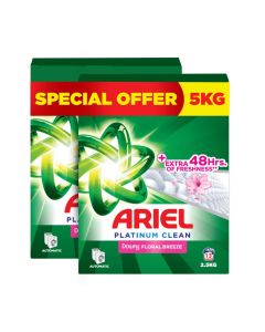 Fast Dissolving Laundry Detergent Powder With Floral Breeze Dual Pack