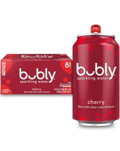 bubly Sparkling Water Cherry Zero Sugar Zero Calories Seltzer Water 12 Fl Oz Cans Pack of 8