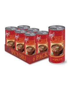 Amy's Chili, Spicy, Gluten Free & Organic Vegetarian Chili 6 Pack, 14.7 Oz