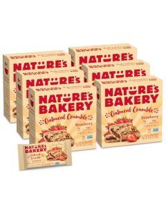Natures Bakery Oatmeal Crumble Bars Strawberry Real Fruit Vegan NonGMO Breakfast bar 6 Boxes With 6 Packs 36 Count