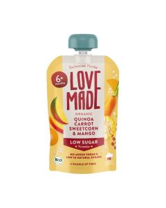 Love Made Organic Veggie & Fruit Smoothie - Quinoa, Carrot, Sweetcorn & Mango - 100g