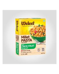 Weleet Raw Jackfruit Millet Pasta Macroni / No added MSG, No Maida and Packed with nutrition / Ideal for Vegans / 100% Natural Ingredients / Pack of 1 /100 grams Each