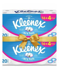 Dry Soft Toilet Tissue Paper, 2 PLY, 40 Rolls x 200 Sheets, Embossed Bathroom Tissue with a Touch Of Cotton
