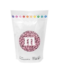 MMS WORLD Pink Milk Chocolate Candy 2lb Resealable Pack for Party Favors Decor Baby Shower Gender Reveal Valentines Day and Dessert Tables