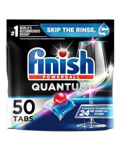 Finish - Quantum with Activblu Technology - 50ct - Dishwasher Detergent - Powerball - Ultimate Clean and Shine - Dishwashing Tablets - Dish Tabs-(Packaging May Vary)