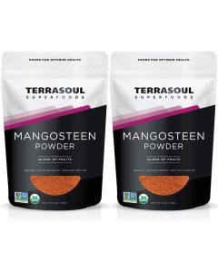 Terrasoul Superfoods Organic Mangosteen Powder - 12 Ounces (2 Pouches)
