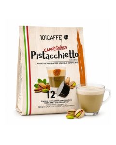 Pistachio Latte Coffee Capsules / Compatible with Dolce Gusto® Coffee Machines / Creamy Pistachio Flavoured Latte / 12 Capsules Pack / Smooth, Rich Aroma & Café-Style Beverage