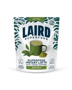 Laird Superfood Matcha Instant Latte with Adaptogens - Matcha Latte Green Tea Powder Packed with Antioxidants and Superfood Coconut Creamer - Gluten Free, Non-GMO, Vegan, 8 oz. Bag, Pack of 1