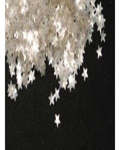 CakeSupplyShop Metallic Silver Stars Edible Shimmer Glitter for Cakes and Cupcakes .15 oz