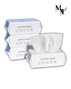 4Packs Disposable Face Towel Soft Washcloths Facial Cleansing Cotton Tissue Wet Dry Wipes Makeup Remover Towel for Skincare 400PCS/200 * 200MM