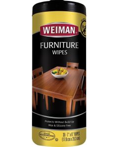Weiman Furniture Wipes Protects Without Build-Up Wax & Silicone Free 30 Count