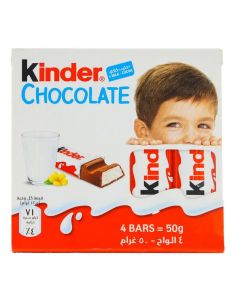 Kinder Joy Bar 4 Pcs X 50g Chocolate Bar Milk and Cocoa Little Treat Lot Of Taste For Your Loves Ones