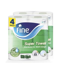 Sterilized Towel Interfolded 2X More Absorbent 150 Sheets 2 Ply Pack of 4