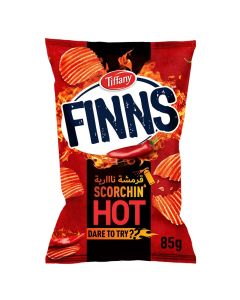 Finns Scorchin Hot Crinkled Cut Potato Chips