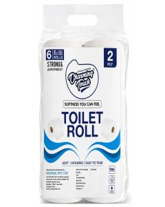 Charming Touch Premium Soft Toilet Paper Roll / 2 Ply / 1800 Sheet,300 Sheets/Roll / Soft, Strong & Highly Absorbent Toilet Tissue / Easy Tear Bathroom Tissue for Home, Office & Hotels / Pack of 6