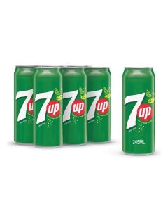 7 Up Lemon And Lime Carbonated Soft Drinks In Can- 6X245ml
