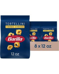 Barilla Three Cheese Tortellini Pasta, 12 oz. Bag (Pack of 8)