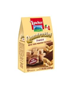 Loacker Quadratini Tiramisu Bite-Size Wafer Cookies 220g