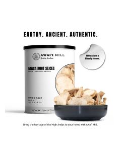 AWAFI MILL Maca Root Slices 100g - Peruvian Maca / Lepidium meyenii