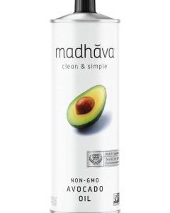 Madhava Organic Avocado Oil, 100% Pure, Non-GMO, Single Source, 1L Tin (33.8 Fl Oz)