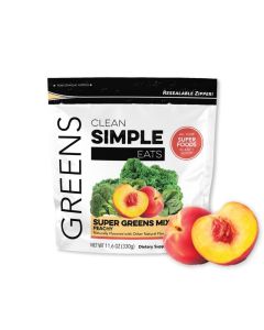Clean Simple Eats Peachy Greens Juice Smoothie Mix Gluten Free With Chlorella Spirulina Superfoods 30 Servings