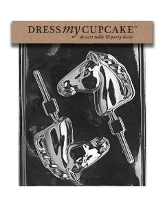 Dress My Cupcake Chocolate Candy Mold Horse Head Lollipop