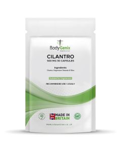 BodyGenix Cilantro 500mg Capsules - Cilantro Corriander Digestive Immune System Support Natura Supplement - 1 Month Supply 30 Caps