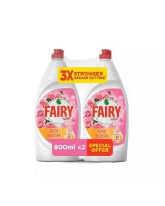 Fairy Liquid Dish Wash With Rose Bloom Fragrance- 2X800ml