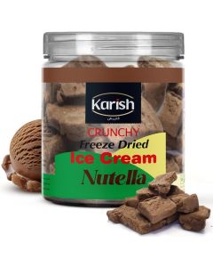 Karish Freeze Dried Nutella Ice Cream 55 g Jar – Crunchy Chocolate Hazelnut Chunks, Portable Snack Dessert, Lightweight Long Shelf Life Treat