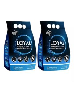 Loyal Powder Detergent with Long-Lasting Scent and Enzyme Action- 2X8Kg
