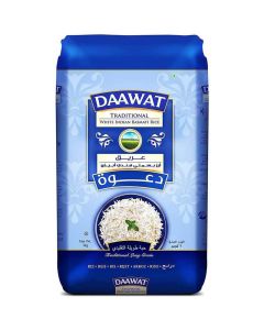 Daawat Traditional White Indian Basmati Rice, 2kg