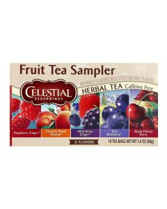 Fruit Tea Sampler, 5 Flavors, Caffeine Free, 18 Tea Bags, 1.4 oz (40g)