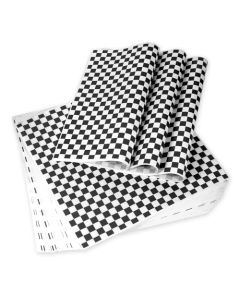 100pcs Deli Paper Sheets 12x12 Premium Food Basket Liners Grease Resistant Wax Paper Sheets for Food Classic Checkered Sandwich Wrapping Paper Black White Checkered