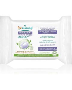 Puressentiel Intimate Hygiene Wipes - 25 Organic Wipes for Sensitive Skin with Aloe Vera and Calendula