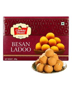Besan Ladoo 400 gm / Indian Sweet / Made with Almonds and Cashew Nuts