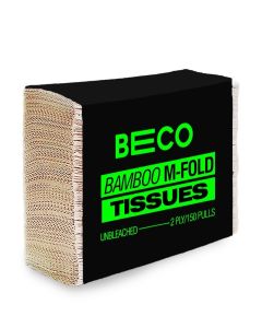 Beco Bamboo Multi-Fold Tissue Papers, 150 Pulls, 32 GSM, 100% Natural, Unbleached and Eco Friendly