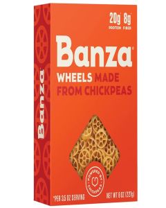 Banza Wheels Pasta - Gluten Free, High Protein, and Lower Carb Pasta, 8oz