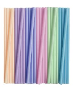 ALINK Jumbo Plastic Boba Straws, 1/2" Extra Wide Disposable Smoothie Straws, Large Straw for Bubble Tea, Milkshakes, Tapioca Pearls, Pack of 50