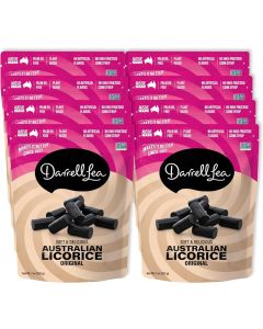 Darrell Lea Soft Australian Licorice - Original Black, Non-GMO, Plant Based, 7 Ounce (Pack of 8)