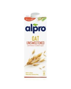 Alpro Oat Unsweetened Drink 100percent Plant Based And Non Dairy Drink- 1Ltr