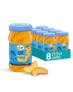 Dole Sliced Peaches in 100 Fruit Juice Dole Resealable Fruit Jars Rich Source of Vitamin C 235 oz 8 Pack