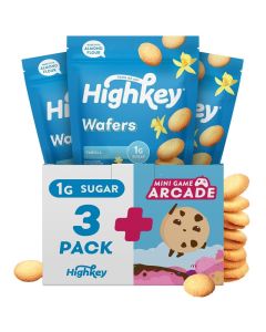 HighKey Gluten Free Vanilla Wafer Cookies 3 Pack Low Carb Keto Snack Sugar Free Dessert Diabetic Snacks Healthy Diet Friendly Food Sweet for Adults Almond Flour Cookie Zero Sugar Added Protein Treat