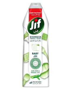 JIF Baby Dishwashing Liquid, Aloe Vera & Mineral Salt, Suitable for cleaning children's dishes, 670ml