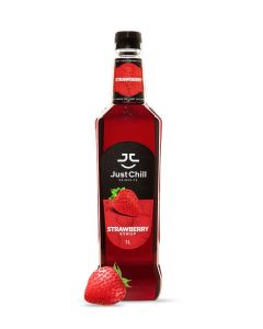 Strawberry Fruit Syrup 1 Litre – Natural Strawberry Syrup for Mocktails, Drinks & Desserts