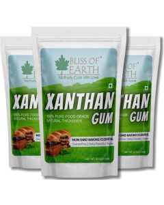 Bliss of Earth Xanthan Gum 113g(Pack of 3) / Ultra Strong Food Grade Thickener Powder / Gluten Free Baking Essential / Keto Vegan Stabilizer / Instant Sauce, Dressing, Ice Cream Texture Enhancer / High Performance Binder