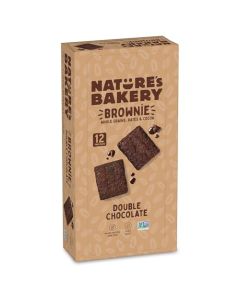Natures Bakery Double Chocolate Brownie Bars Whole Grains Dates and Cocoa Plant Based DairyFree Snack Bar Box of 12 twin packs