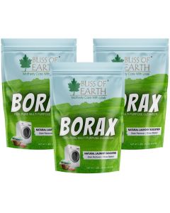 Bliss of Earth Borax Powder 453g( Pack of 3) / Multi-Purpose Cleaning Booster, Laundry Enhancer, Household Utility Powder / Fine Quality Sodium Borate for DIY & General Use