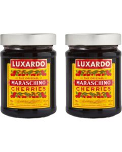 Luxardo Gourmet Maraschino Cherries - 400g Jar - 2 Pack