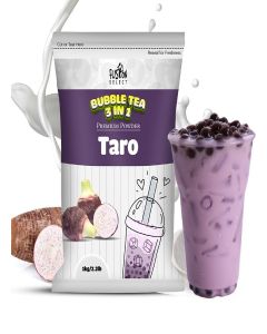 Fusion Select 2.2lb Taro Milk Tea Powder, Taro Powder For Bubble Tea Flavored 3-in-1 Drink Powder with Cream & Sugar - Instant Pre-Mixed Beverage for Hot or Cold Blends or Yummy Frappes